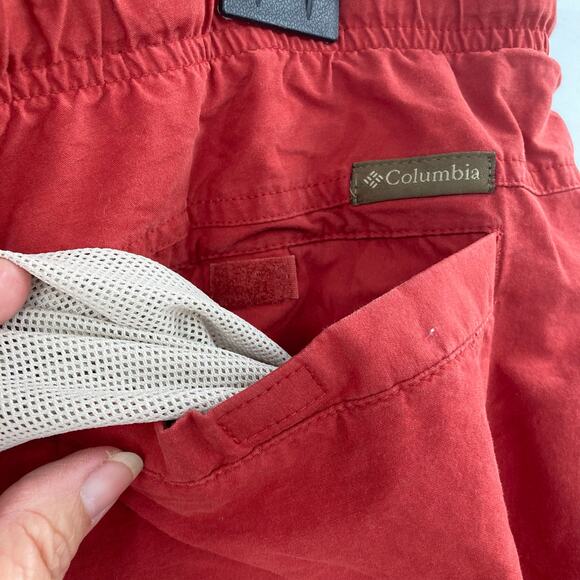 Columbia Cargo Rust Red Swim Hiking Lined Shorts Men’s 40 2XL Adjustable Belt - Picture 6 of 13